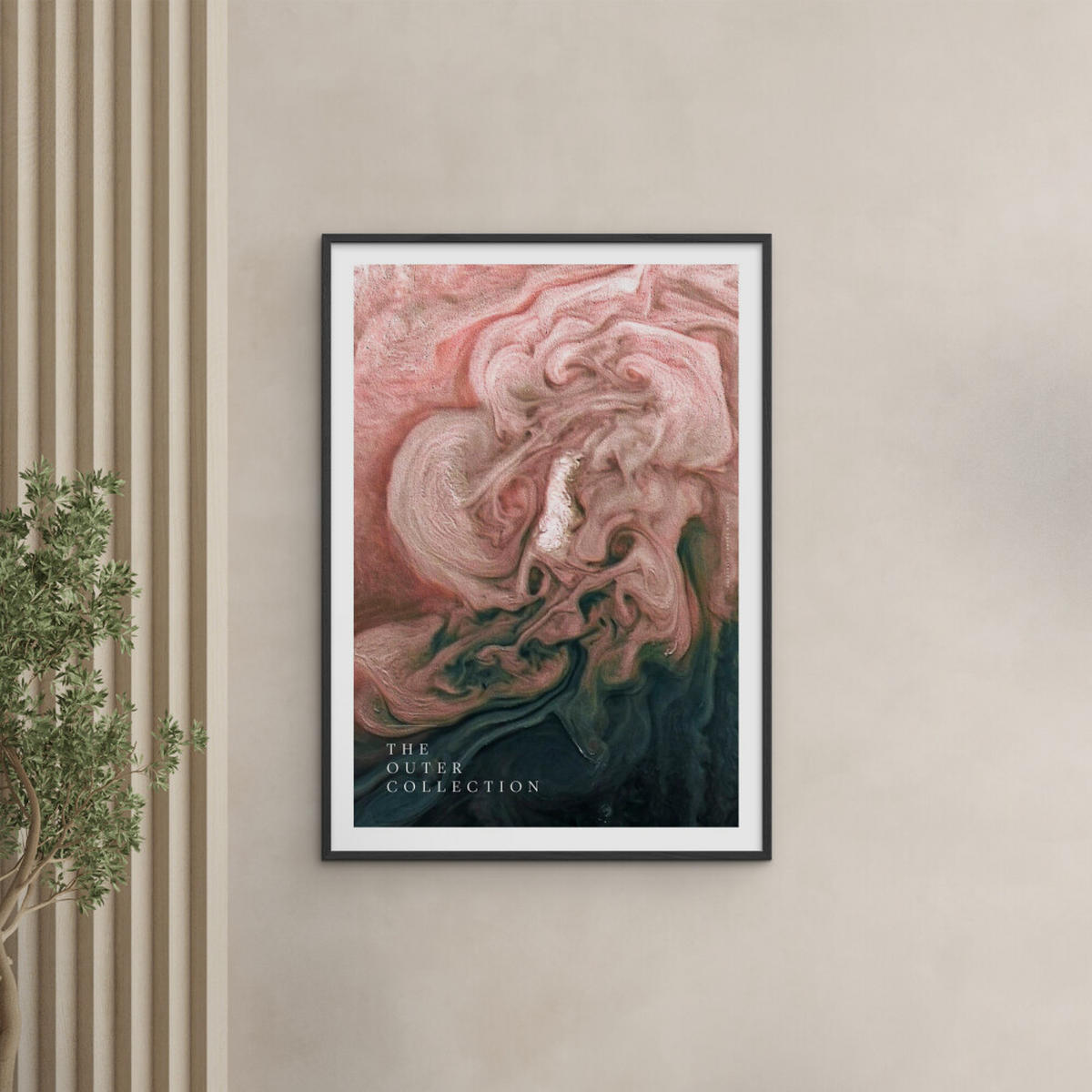 POSTER mit Rahmen Arch Atelier - The Outer Collection – 003 - Pink/Schwarz, Holz/Papier (70/100cm) - Poster&Frame