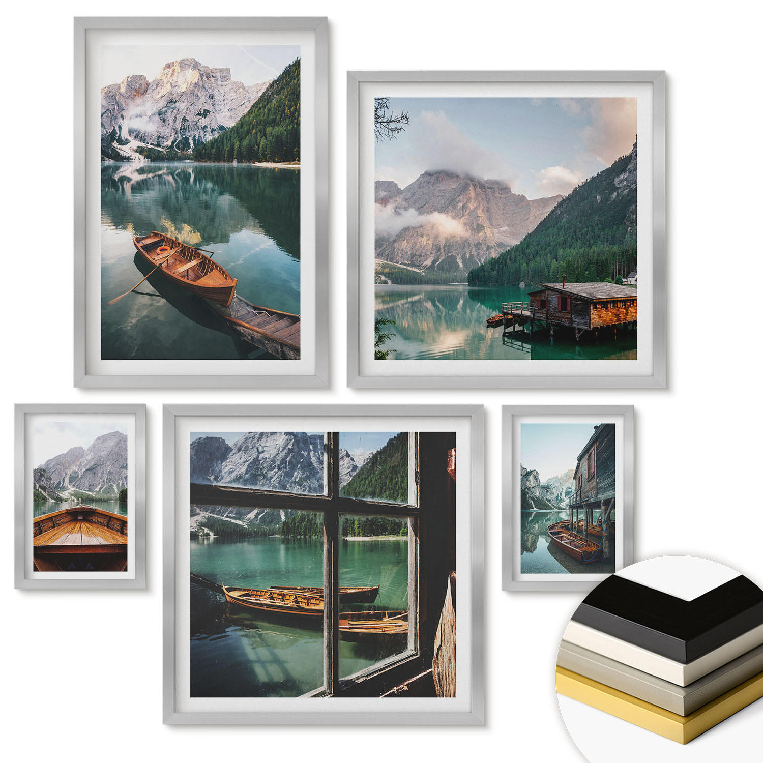 ArtPrintCave Wandbilder Silber 40x60 cm