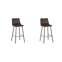 BARHOCKER Bistro Taupe 51/44/115 cm 2er-Set - Mokka, Textil (44/115/51cm) - LABEL51