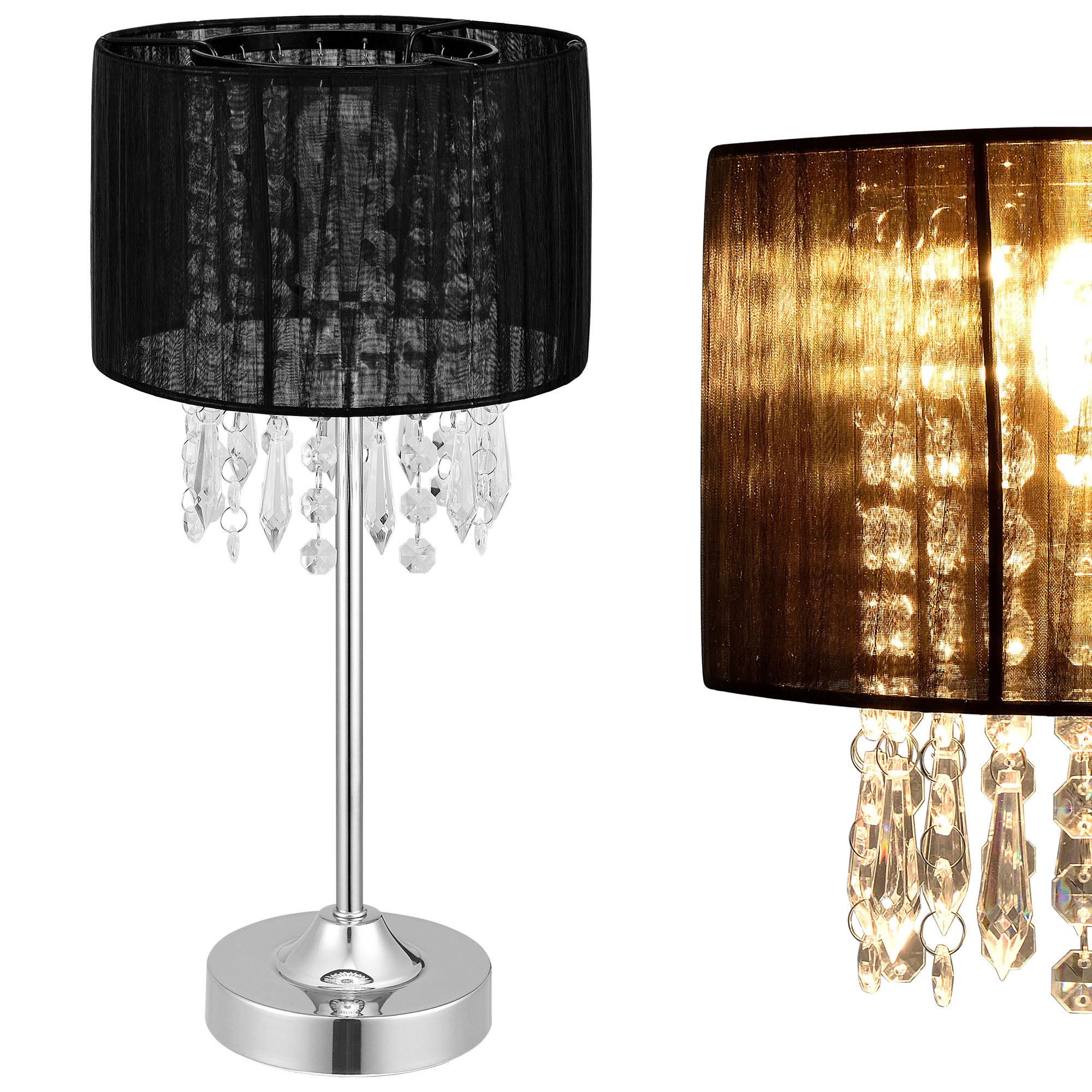 TISCHLAMPE Bellevue - Schwarz, Metall (20/20/40cm) - lux.pro