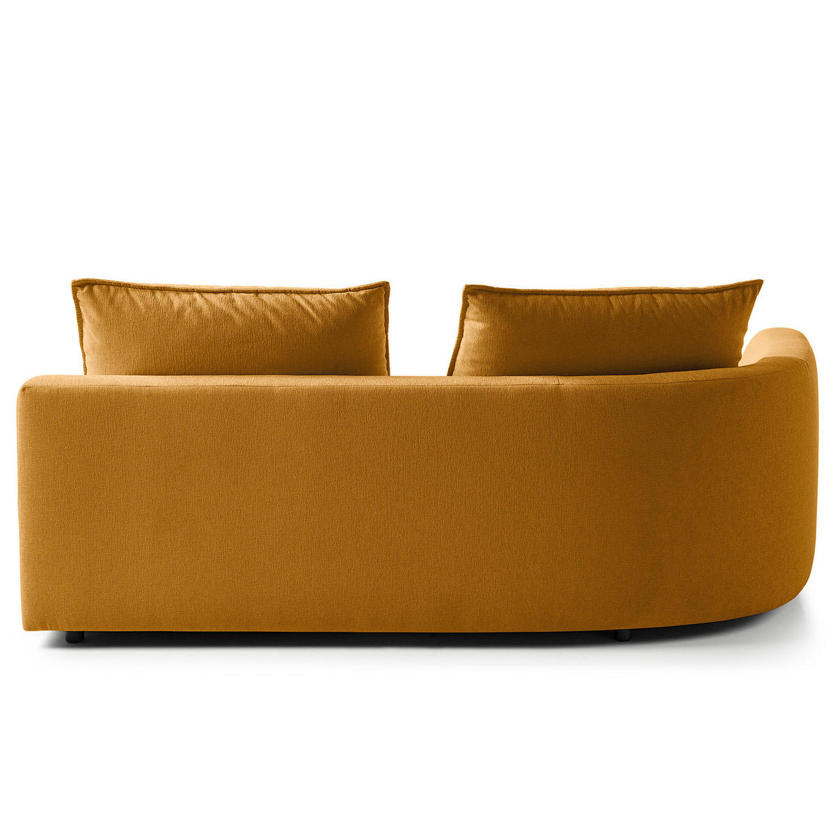 OTTOMANE - modular - Schwarz/Orange, Kunststoff/Textil (196/82/146cm) - home24