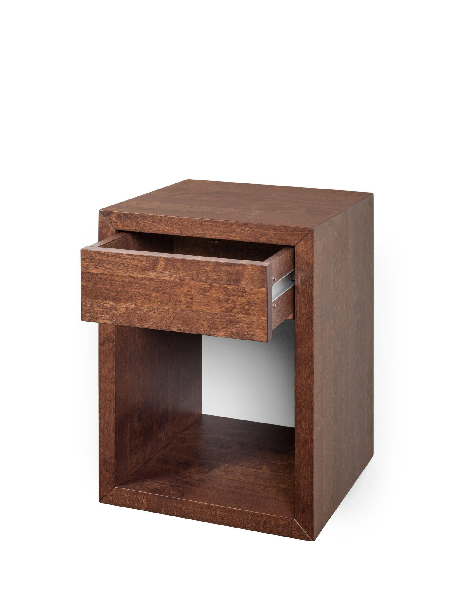 NACHTTISCH Hugo aus Esche/Birke und bernsteinfarbenem Finish - Braun, Holz (30/39/30cm) - WOODEK