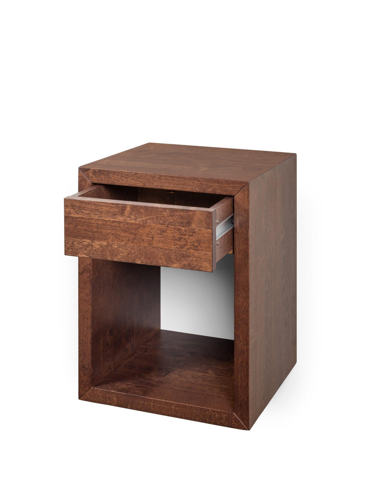 NACHTTISCH Hugo aus Esche/Birke und bernsteinfarbenem Finish - Braun, Holz (30/39/30cm) - WOODEK