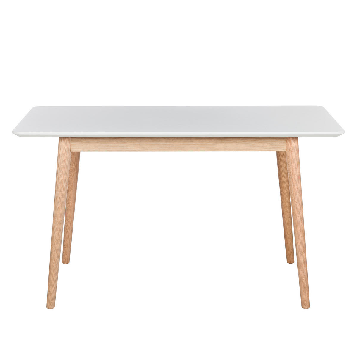 ESSTISCH - Eiche teilmassiv - Weiß, Holzwerkstoff (90/140/76cm) - home24