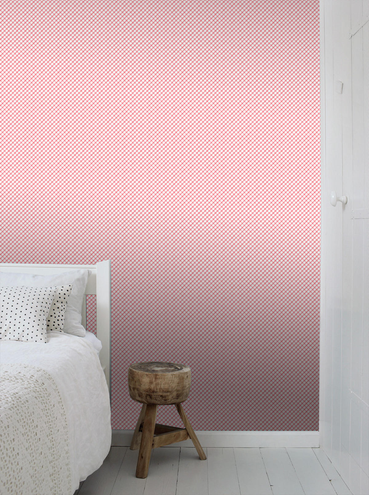 TAPETE Karomuster 53 cm x 10.05 m - Rot, Papier (53/1000cm) - ESTAhome