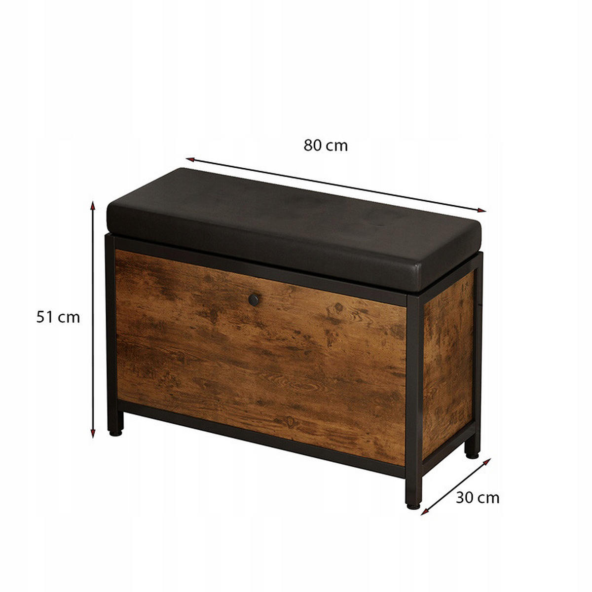 SCHUHSCHRANK braun 30/80/51 cm - Braun, Holzwerkstoff (80/51/30cm)
