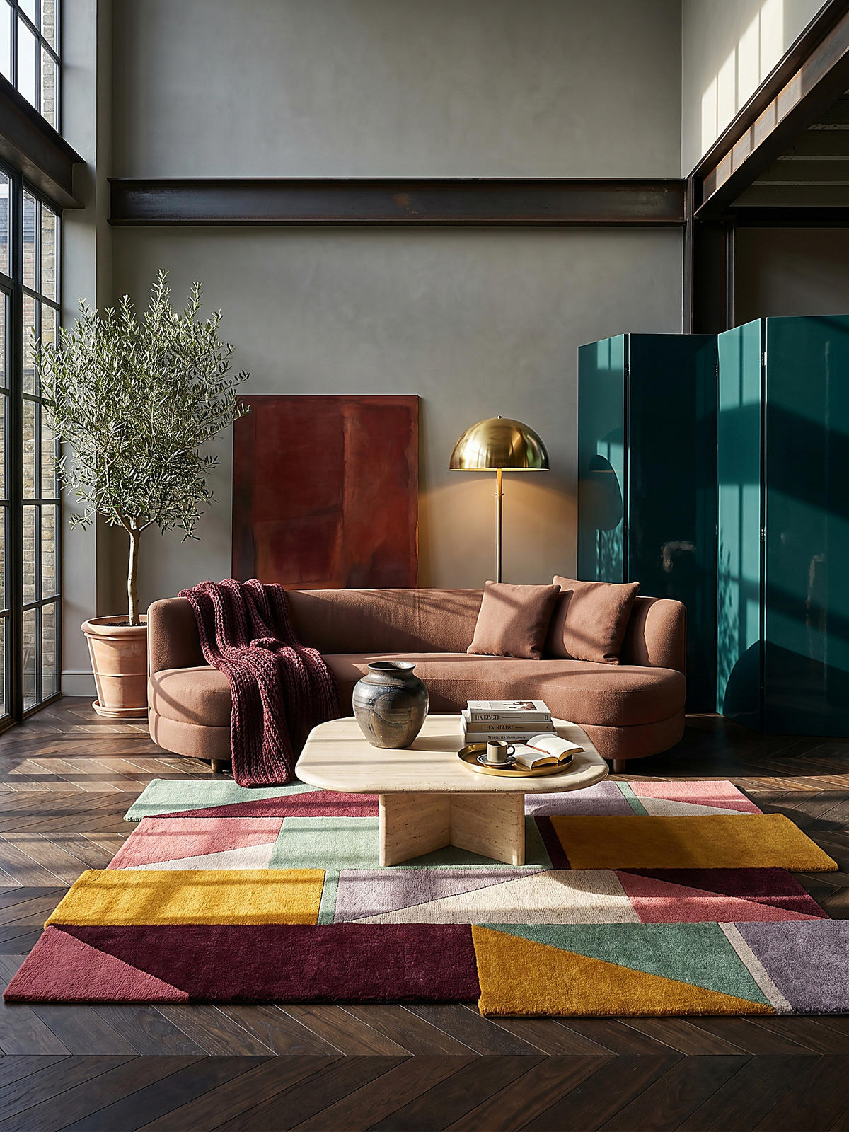 WOLLTEPPICH HALLEIN, abstrakt, Pastell, 200 x 290 cm - Multicolor, Textil (200/290cm) - KADIMA DESIGN