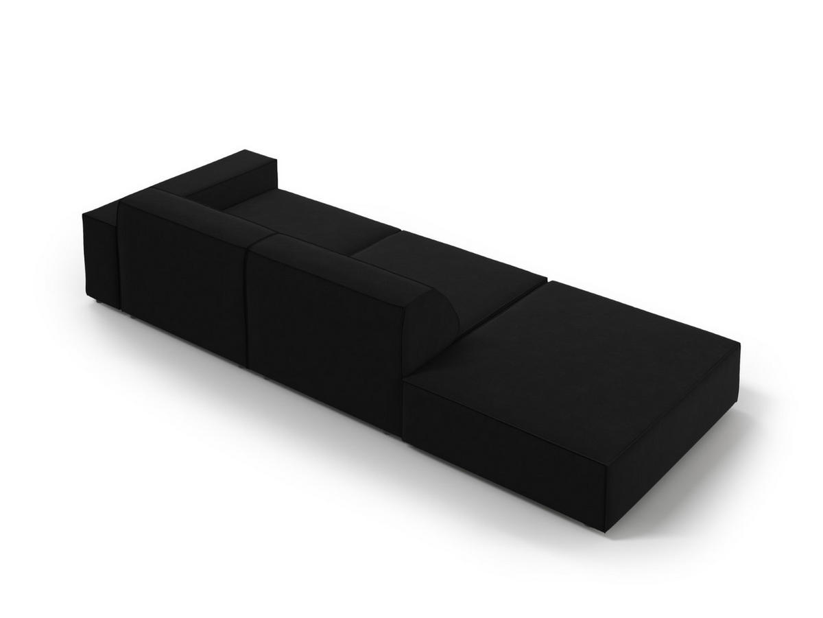 SOFA Jodie aus Samt schwarz 3 Sitzplätze - Schwarz, Textil (262/70/102cm) - Micadoni