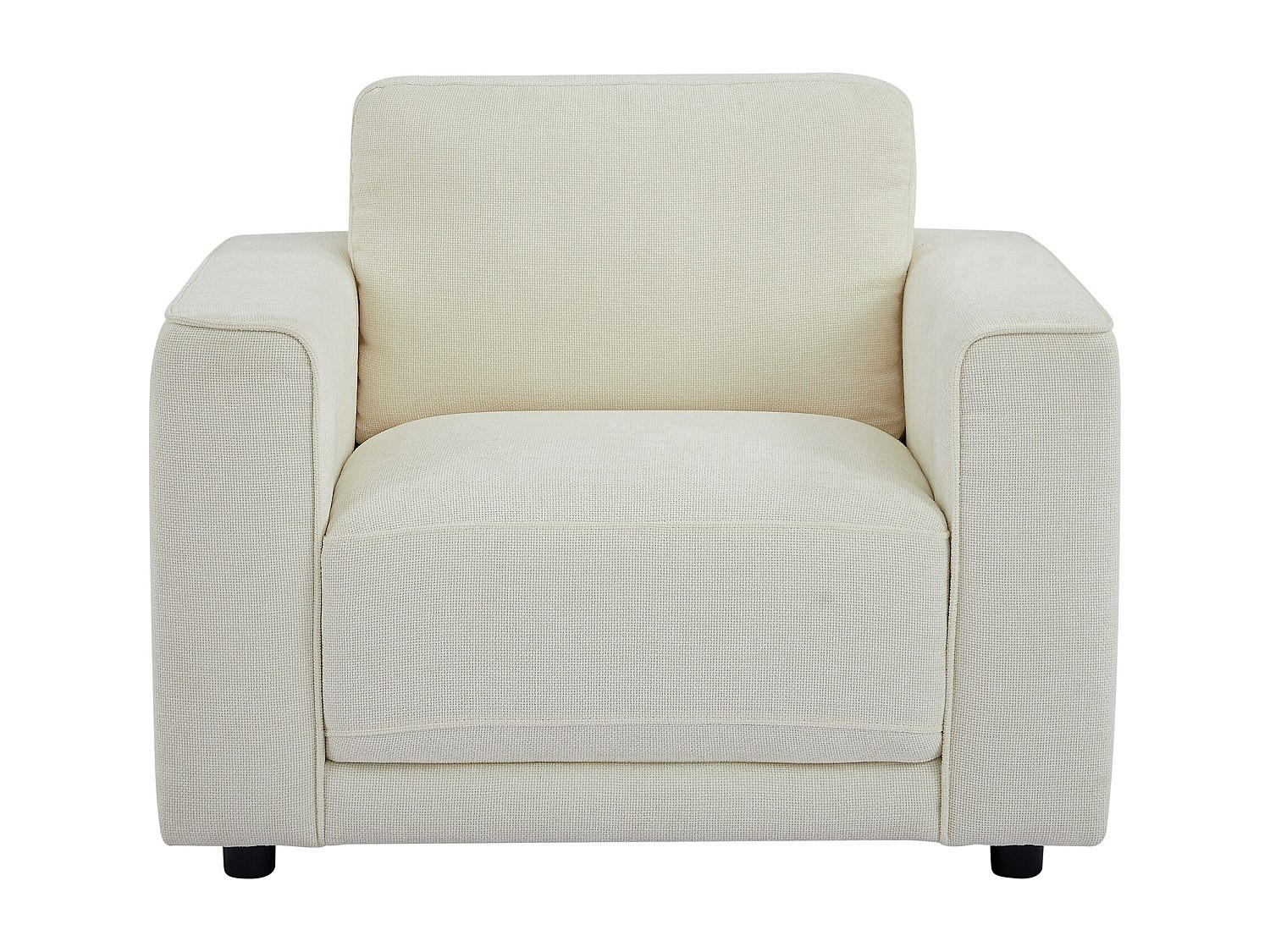 SESSEL mit gerader Rückenlehne - 1 Person - stoff - gebrochenes weiß Netuso - Weiß, Textil (101/82/89cm) - Vente-Unique