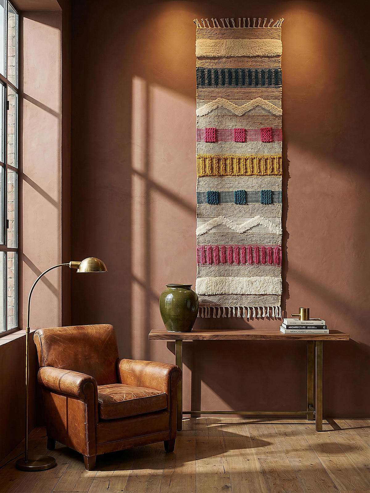 NATURTEPPICH handgewebt Jute-Wolle-Mix skandinavisch WHARFE, Multi 60x230 cm - Multicolor, Textil (230/60cm) - KADIMA DESIGN