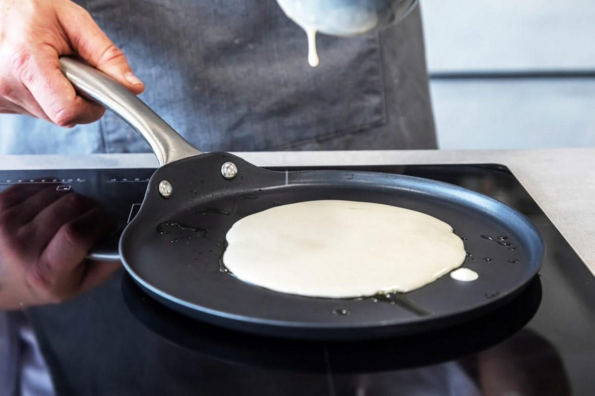 MASTERCLASS Pfannkuchenpfanne ø 24 cm - Standard Antihaftbeschichtung - Schwarz, Metall (24cm)