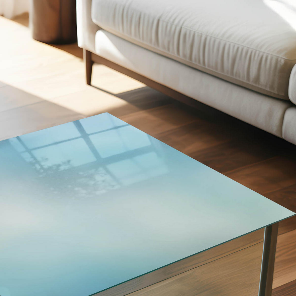 GLASPLATTE 80x60 cm – Himmel der Sinne - Blau, Glas (0.4/80/60cm) - ArtPrintCave