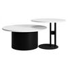 COUCHTISCH-SET Monar - Schwarz/Weiß, Holzwerkstoff/Metall (58/58/45cm) - MIRJAN24