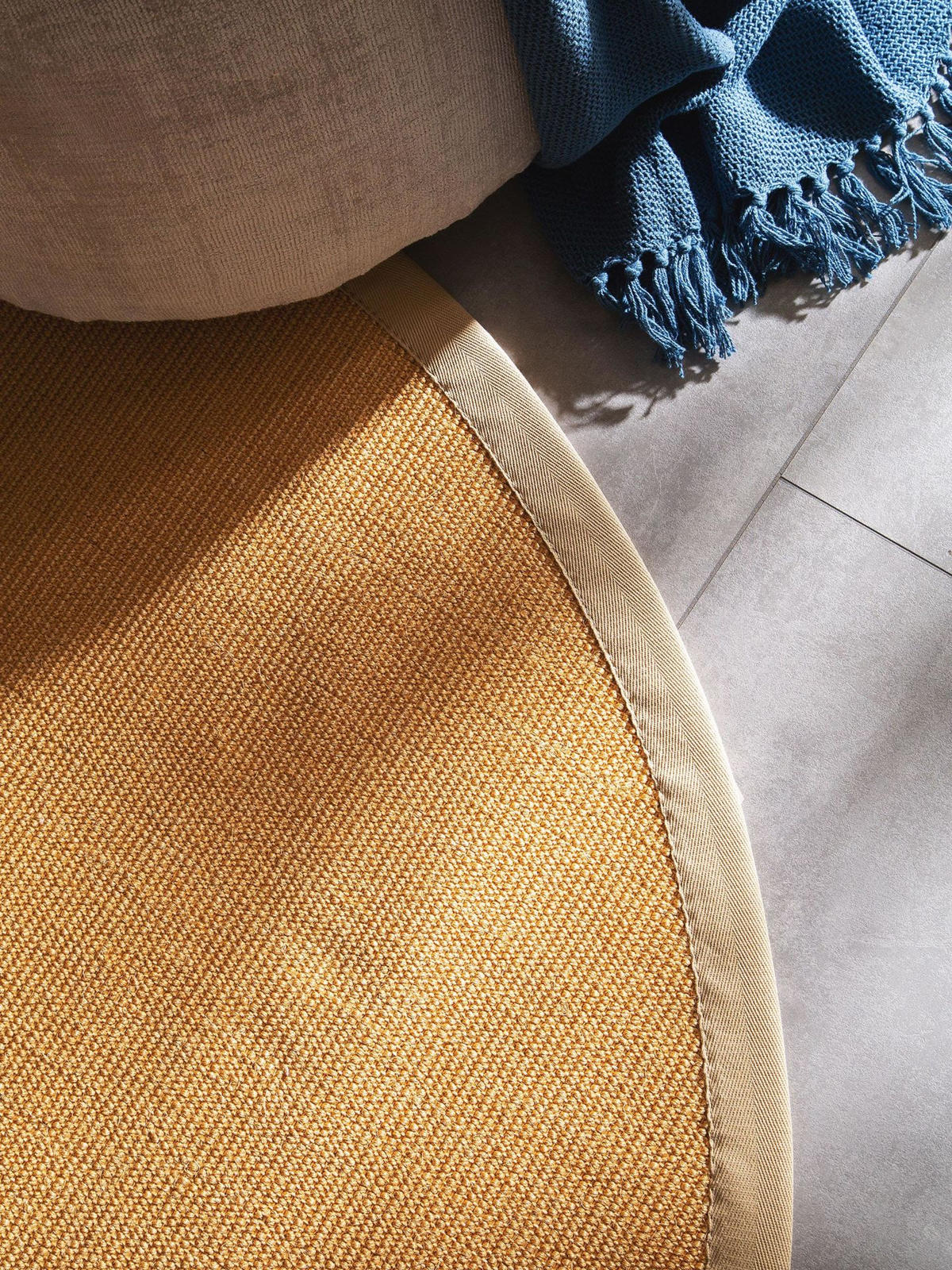 SISALTEPPICH Sana Beige ø 150 cm rund - Beige, Naturmaterialen/Kunststoff (150/1cm) - KUNSTLOFT