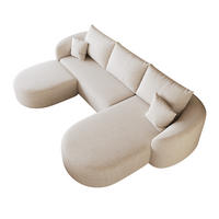 WOHNLANDSCHAFT DE-34817 U-Form 2-Sitzer Chaiselongue rechts Weiß - Weiß, Textil (168/85/336cm) - ComfortXL