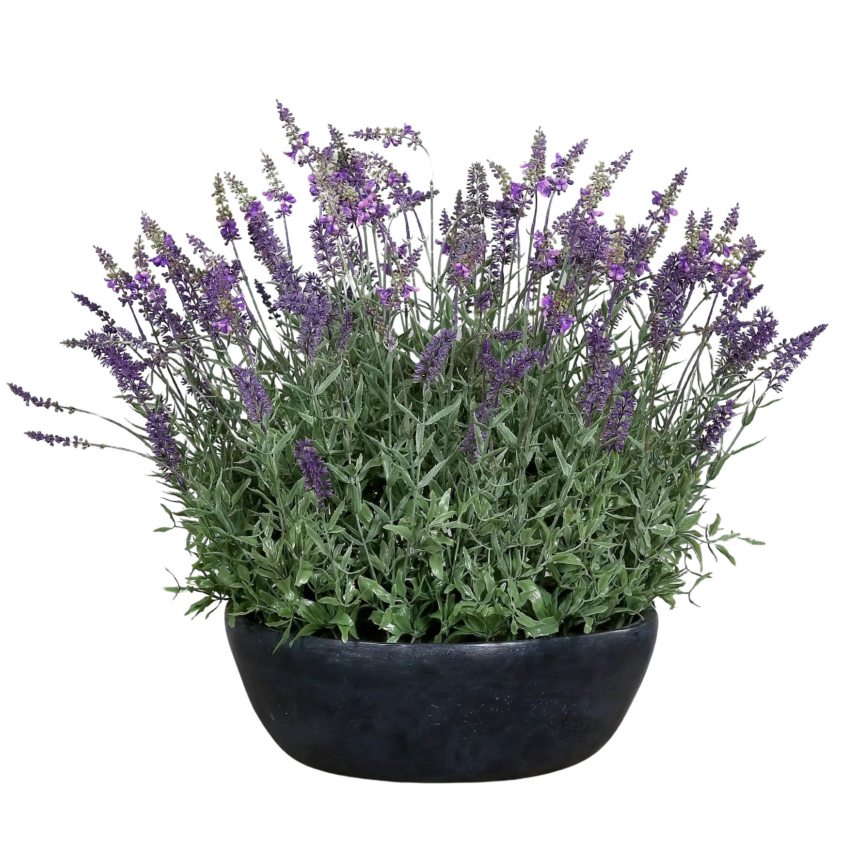 LAVENDEL Künstlicher Lavendel - Thorfinn 60 cm in grauer Schale - Lila, Kunststoff (60cm) - aplanta