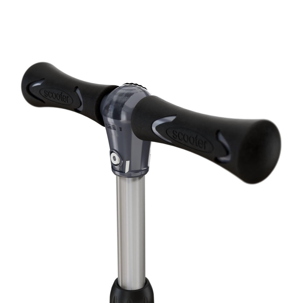 KINDERROLLER Lumox höhenverstellbarer Lenker inkl. Leuchtränder schwarz - Schwarz, Metall (59/28/81cm) - Juskys