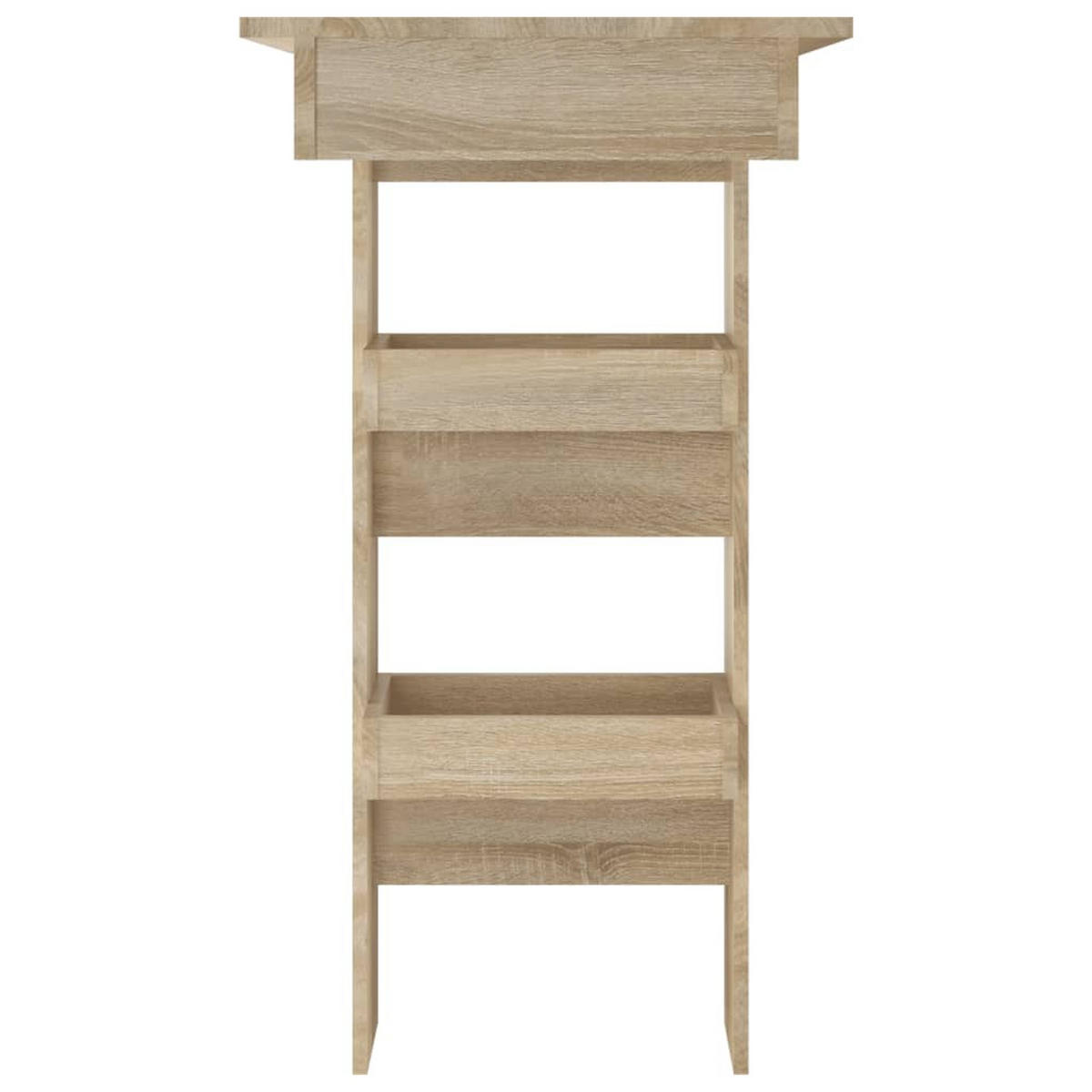 WAND-BARTISCH Moderner 102/45/103,5 cm aus Holzwerkstoff Sonoma-Eiche mit 2 Staufächern - Sonoma Eiche, Holz (45/102/103.5cm) - vidaXL