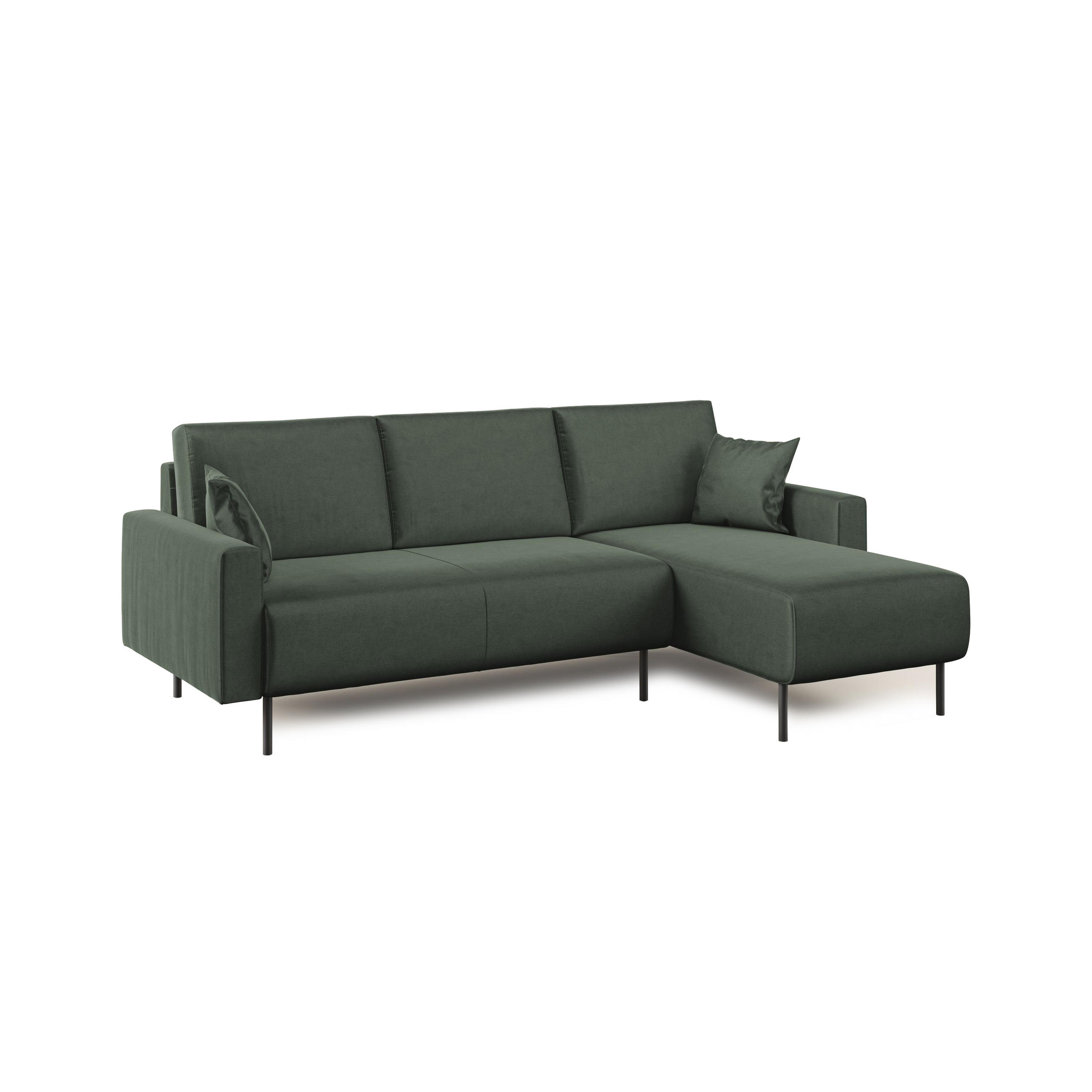 ECKSOFA Arthur - Grün, Textil (224/91cm) - Divani.store