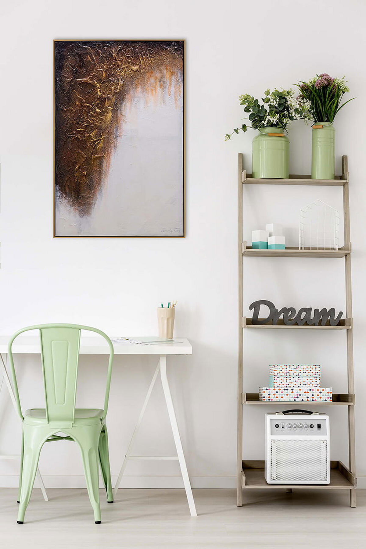 ACRYLBILD HANDGEMALT 60/90 cm - Schwarz/Weiß, Textil (60/90cm) - KUNSTLOFT