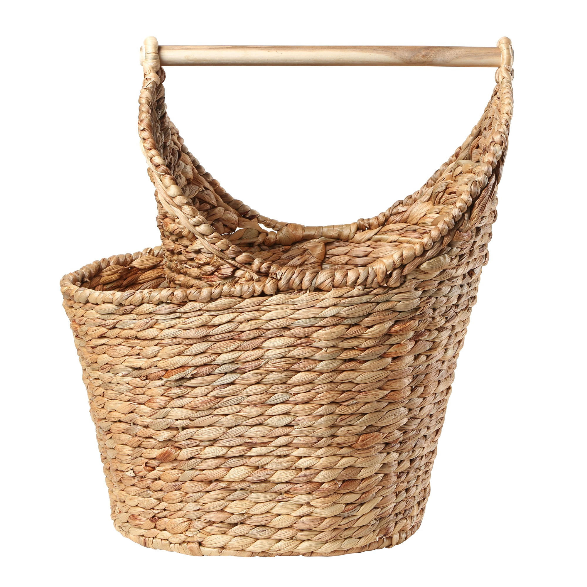 AUFBEWAHRUNGSKORB für Toilettenpapier aus Wasserhyazinthe - Höhe 42 cm - Apfelbaumfarben, Naturmaterialen (15/15/50cm) - Calicosy