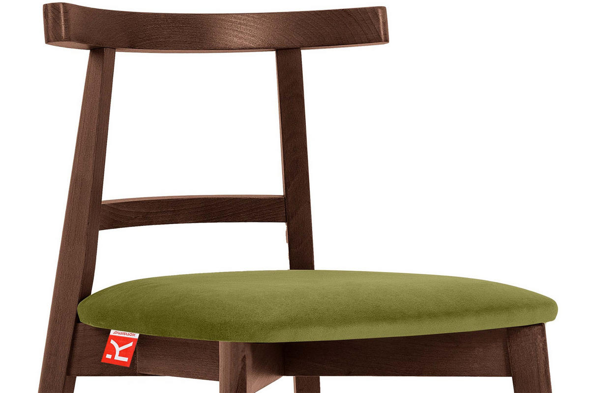 ESSTISCHSTÜHLE LILIO 2 St Vintage, Oliv / mittelbraun - Olivgrün/Braun, Holz/Textil (47/76/45cm) - KONSIMO®