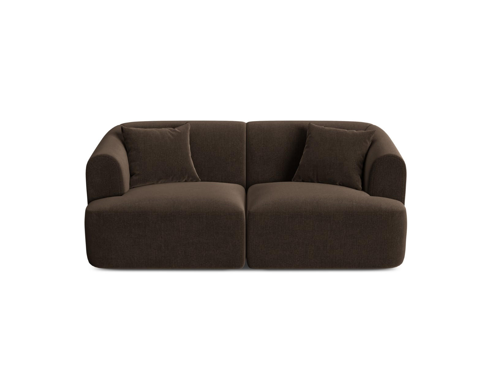 Cosmopolitan Design Modulares-Sofa Dunkelbraun 90x70x180 cm