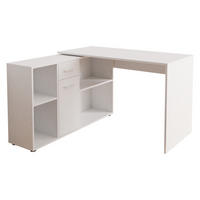 ECKSCHREIBTISCH Armando - Silberfarben/Weiß, Holzwerkstoff/Kunststoff (122/120/75cm) - MIRJAN24