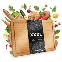 SCHNEIDEBRETT eckig 45/30/2 cm Holz Natura - Eukalyptusholzfarben, Holz (45/30cm) - CLP