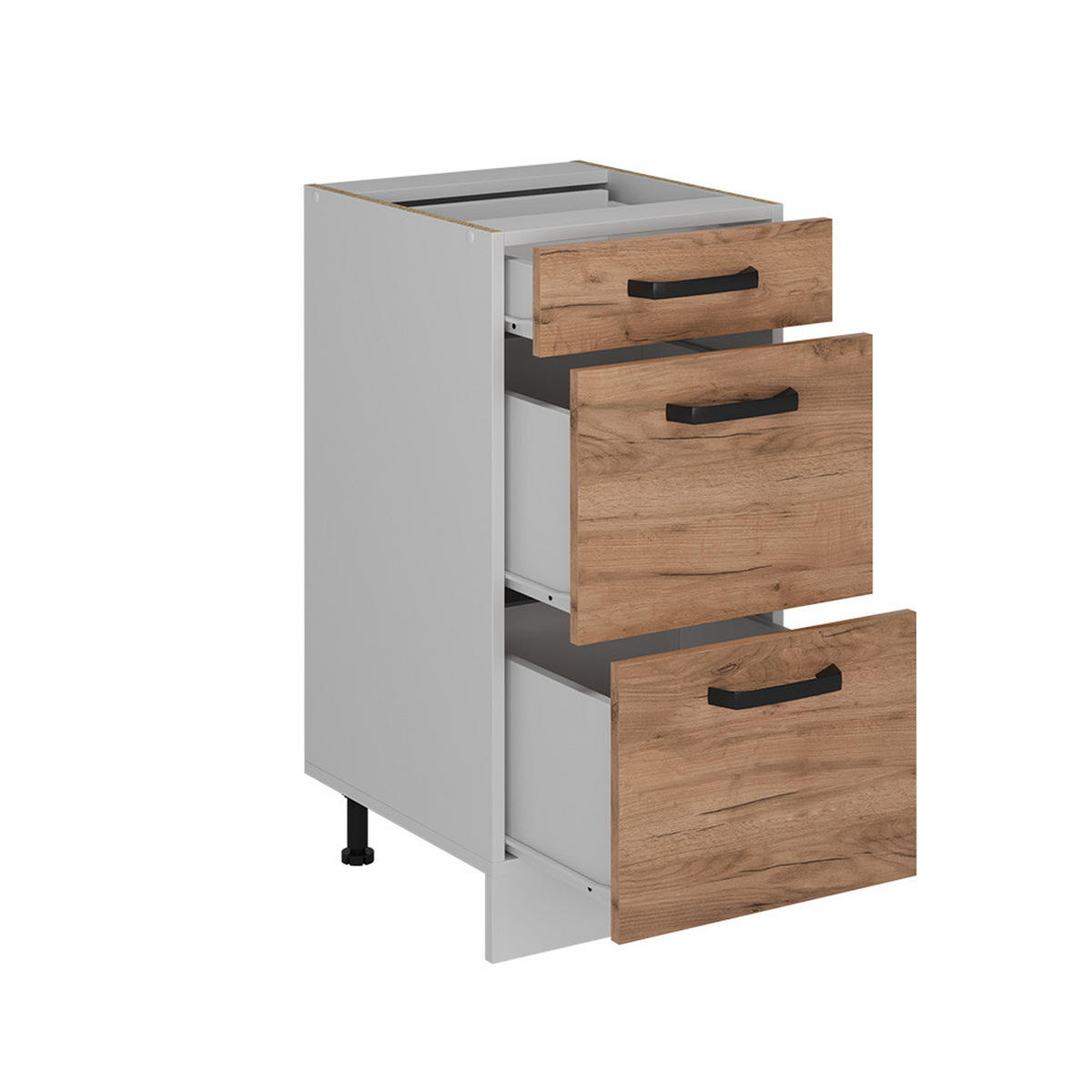 KÜCHENUNTERSCHRANK R-Line Goldkraft Eiche 40 cm ohne Arbeitsplatte - Honigeiche/Eiche Wotan, Holzwerkstoff (40/81.6/46cm) - Vicco