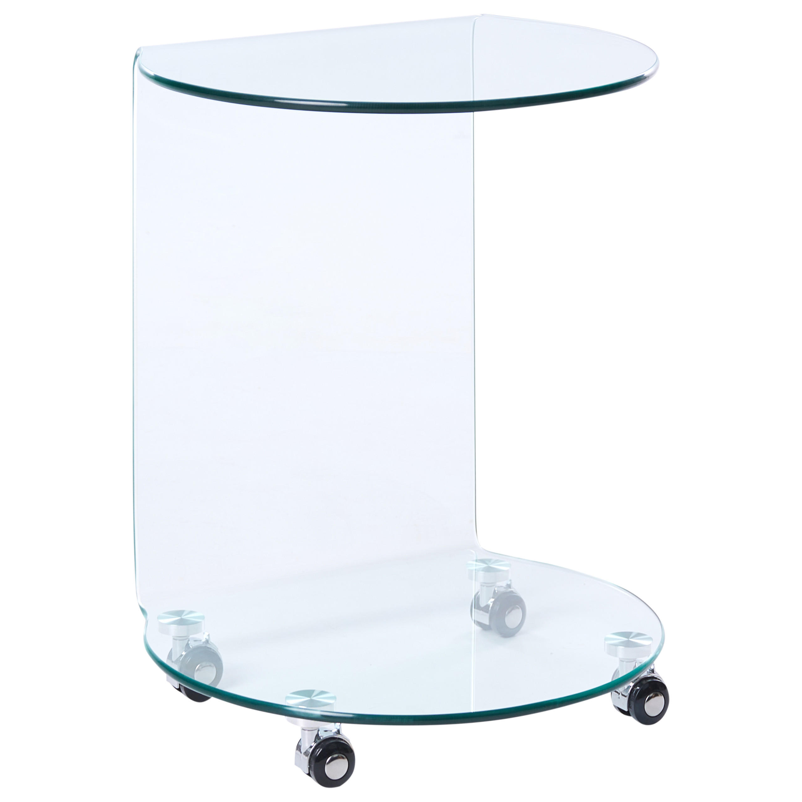 BEISTELLTISCH Transparent Minto - Transparent, Glas (35/45/56cm) - Beliani