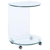 BEISTELLTISCH Transparent Minto - Transparent, Glas (35/45/56cm) - Beliani