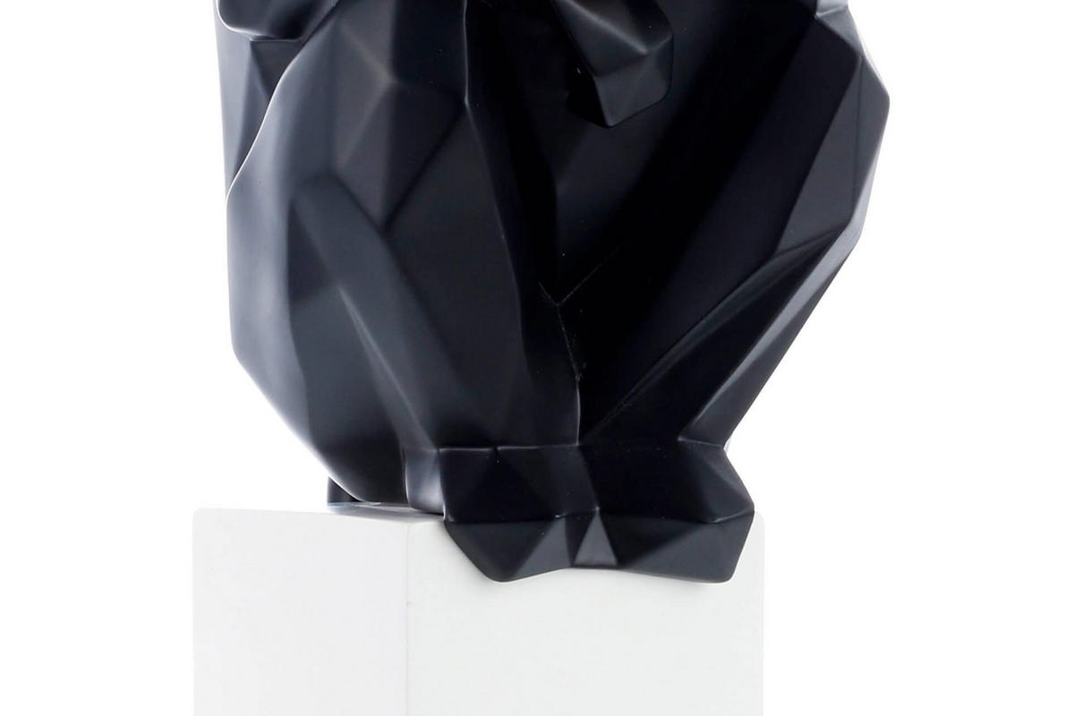 SKULPTUR Schwarz 21/66 cm - Schwarz, Stein (2.4/66/18cm) - KUNSTLOFT