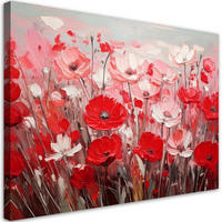 LEINWANDBILD Blumen 120x80cm - Rosa, Textil (120/80cm) - Feeby