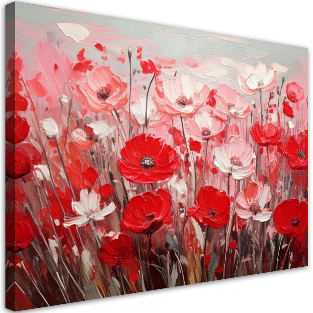 LEINWANDBILD Blumen 120x80cm - Rosa, Textil (120/80cm) - Feeby