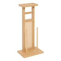 TOILETTENPAPIERHALTER mit Ablage Cane 28/20/65 cm - Beige, Holzwerkstoff (20/65/28cm) - 5five Simply Smart