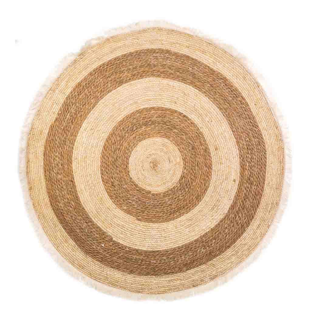 NATURFASERTEPPICH braun handgewebt D120x1 cm - Multicolor, Naturmaterialien/Naturmaterialen (120/120cm) - Wanderlust