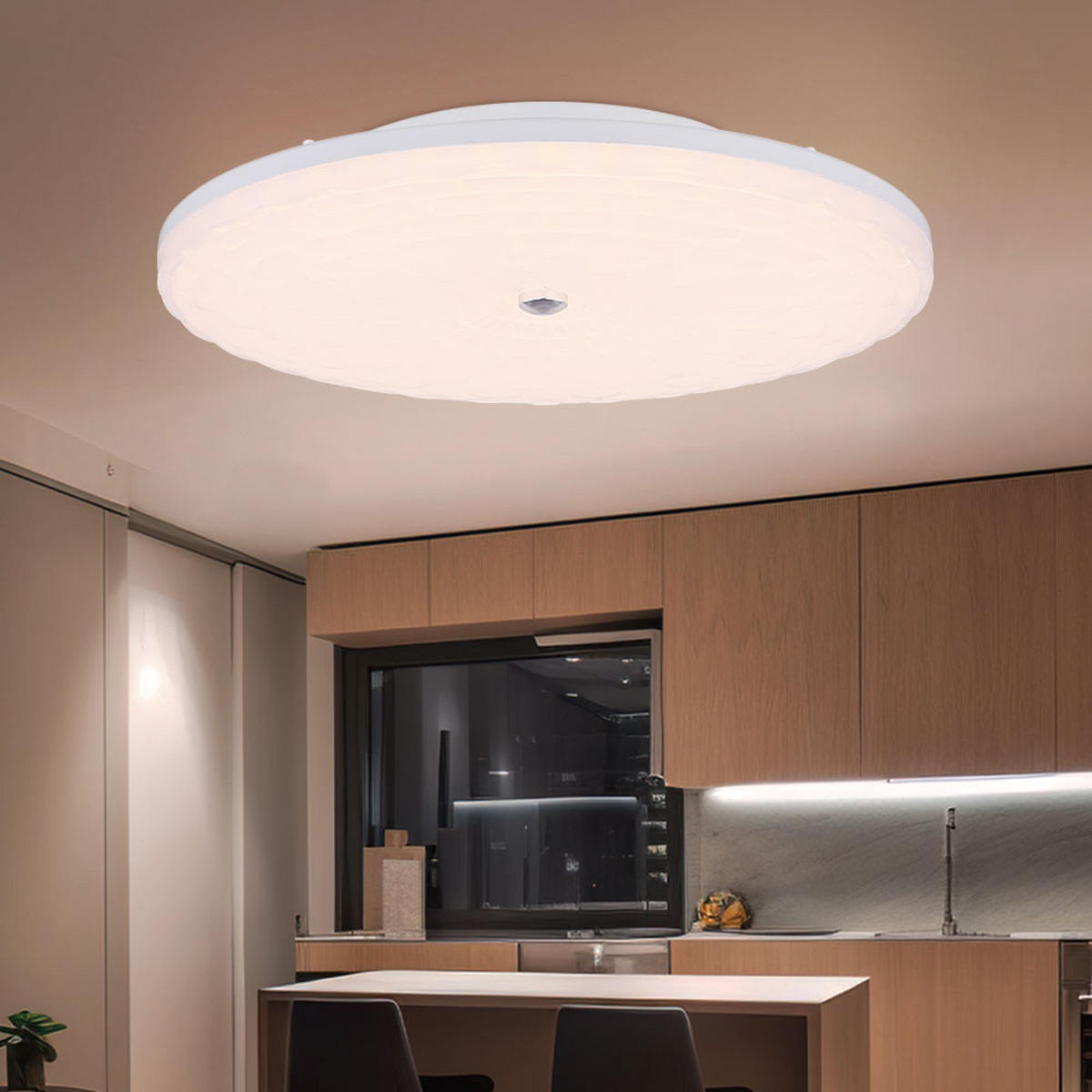 LED DECKENLEUCHTE Metall Acryl Weiß - Weiß, Metall (48.5/48.5/10cm) - Globo Lighting