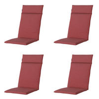 GARTENSTUHLKISSEN Manchester 120/50 cm 4er-Set - Rot, Textil (50/8/120cm) - Madison