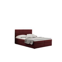 BOXBETT Mit Bettkasten Und Matratze BALI Stoff Mat Velvet Rotwein 140x200 cm H2-Pocket - Rot, Holz/Holzwerkstoff (140/200cm) - Kaiser Möbel
