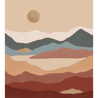 FOTOTAPETE Wüstenlandschaft 250 x 279 cm - Terracotta, Papier (250/279cm) - ESTAhome