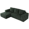 ECKSOFA TRENTINO L Grün Cord - Links - Schwarz/Grün, Textil (266/164cm) - MKS