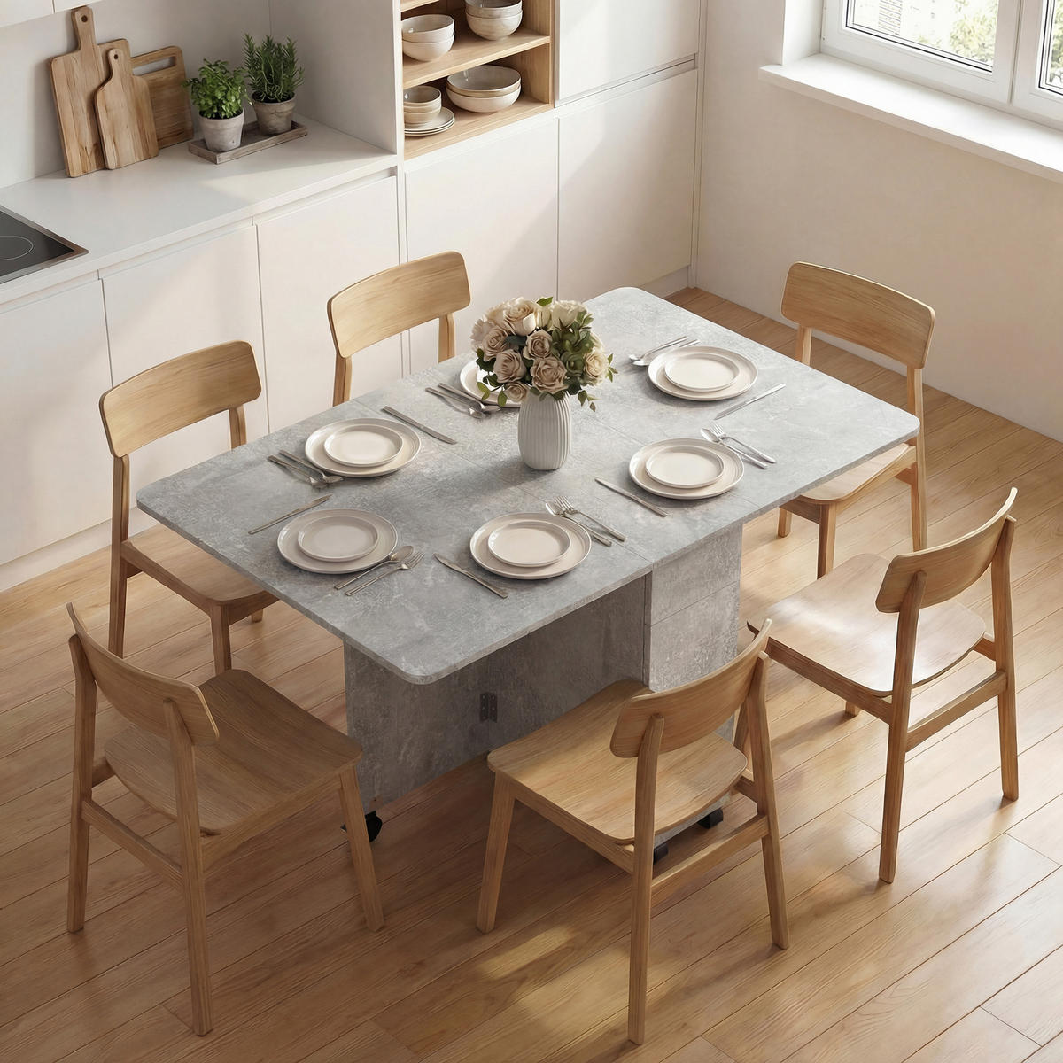 ESSTISCH Grau 1 Stück - Grau, Kunststoff (140/76/74cm) - GiPP