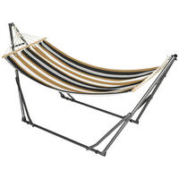 HÄNGEMATTE DE-13577 2-in-1 mit Wäscheständerfunktion Mehrfarbig - Grau, Metall (100/94/270cm) - ComfortXL