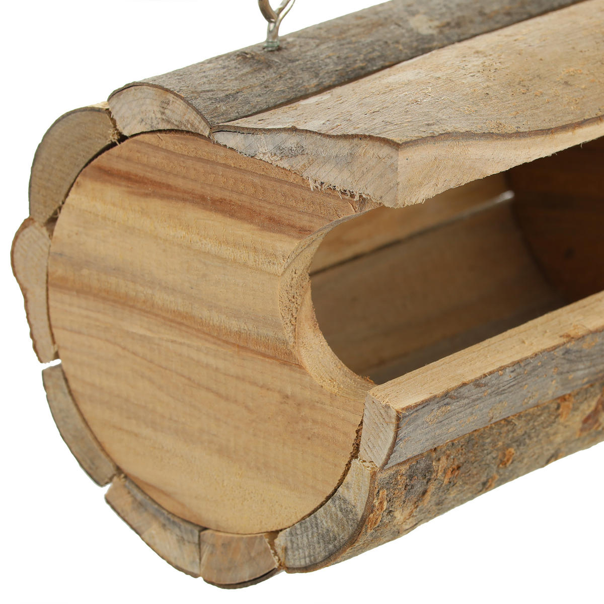 VOGELFUTTERHAUS - Hellbraun, Holz (18/12/12.5cm) - Relaxdays