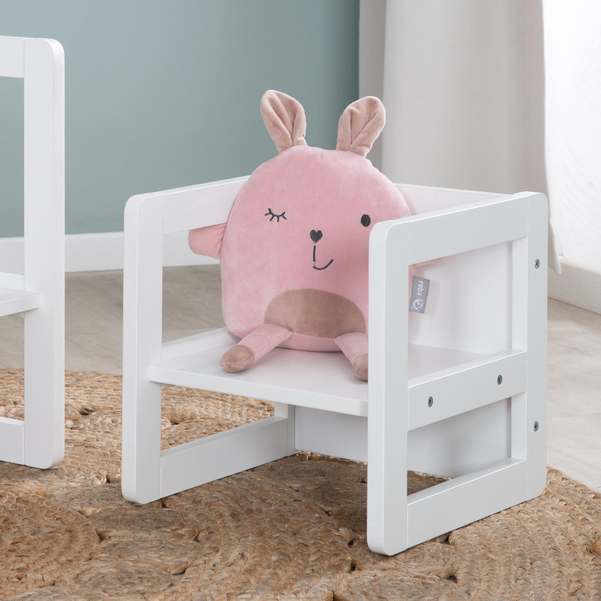 KINDERSITZGRUPPE 3in1 - Weiß, Holzwerkstoff (61/30/44cm) - Roba