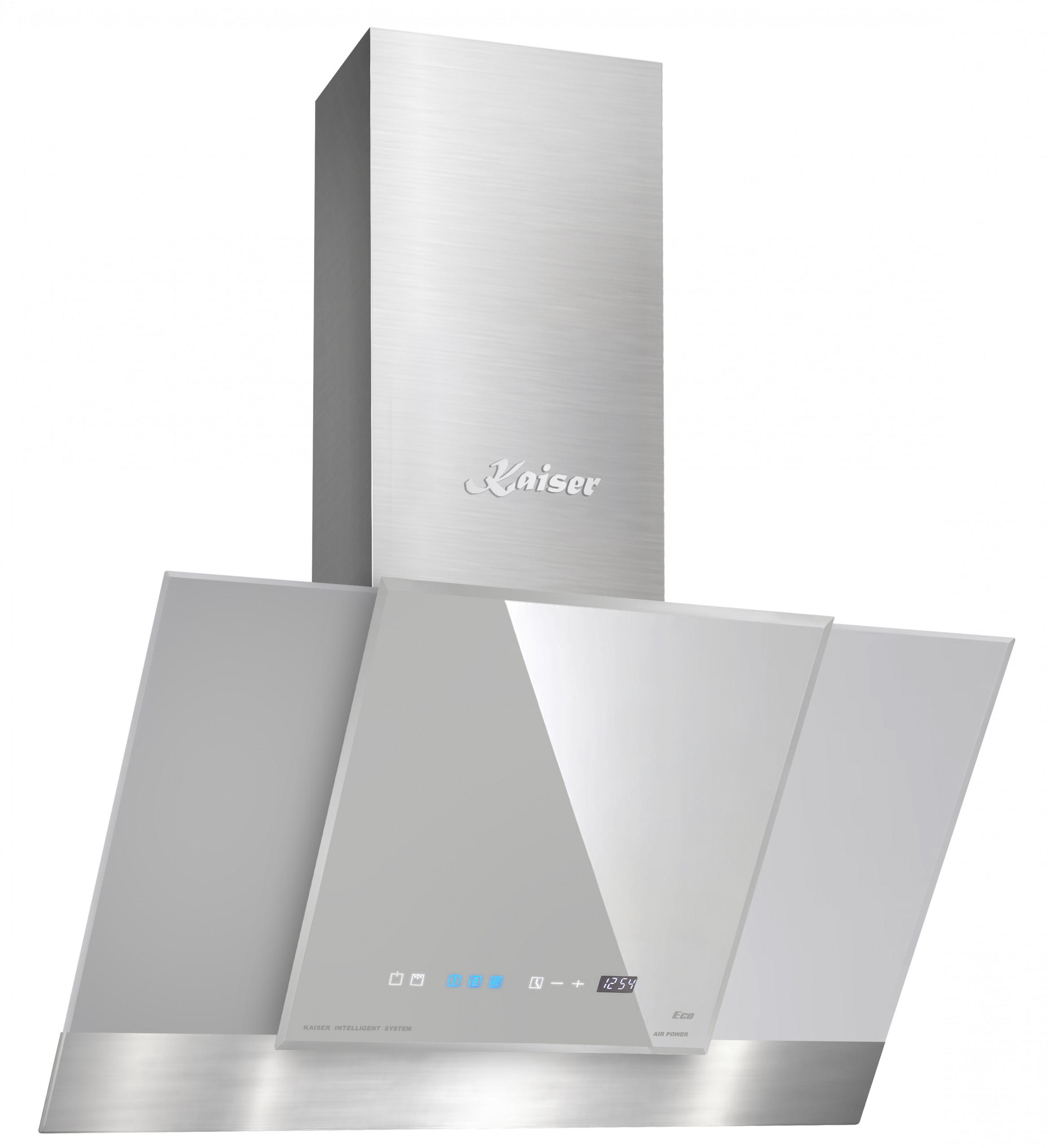 WANDHAUBE AT 8438 FW Eco Edelstahl 90 cm - Edelstahlfarben, Glas/Metall (80/78/37.5cm) - Kaiser Küchengeräte
