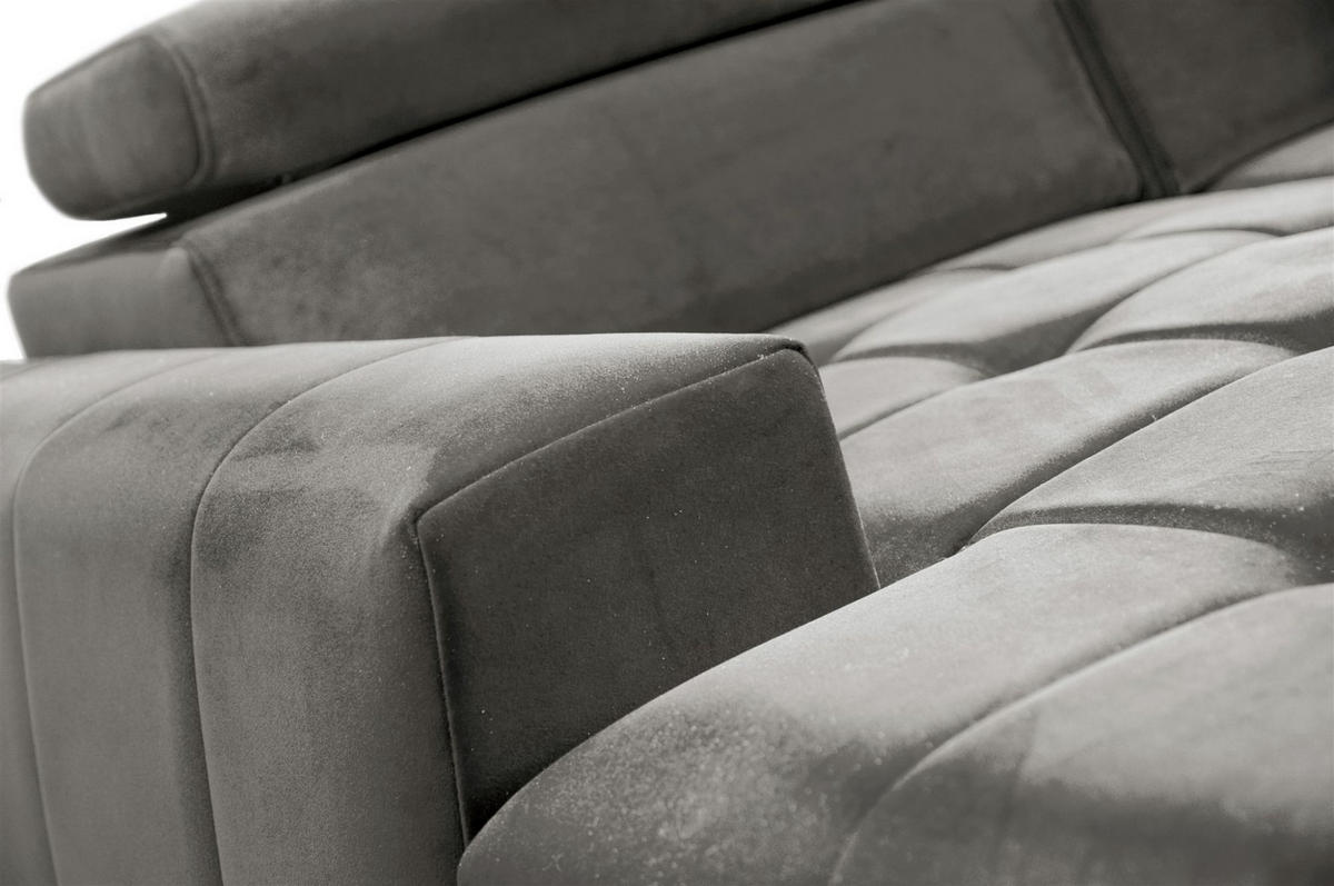 ECKSOFA Agnesa Xs In Salvador - Grau, Holzwerkstoff/Textil (260/200cm) - Fun Möbel