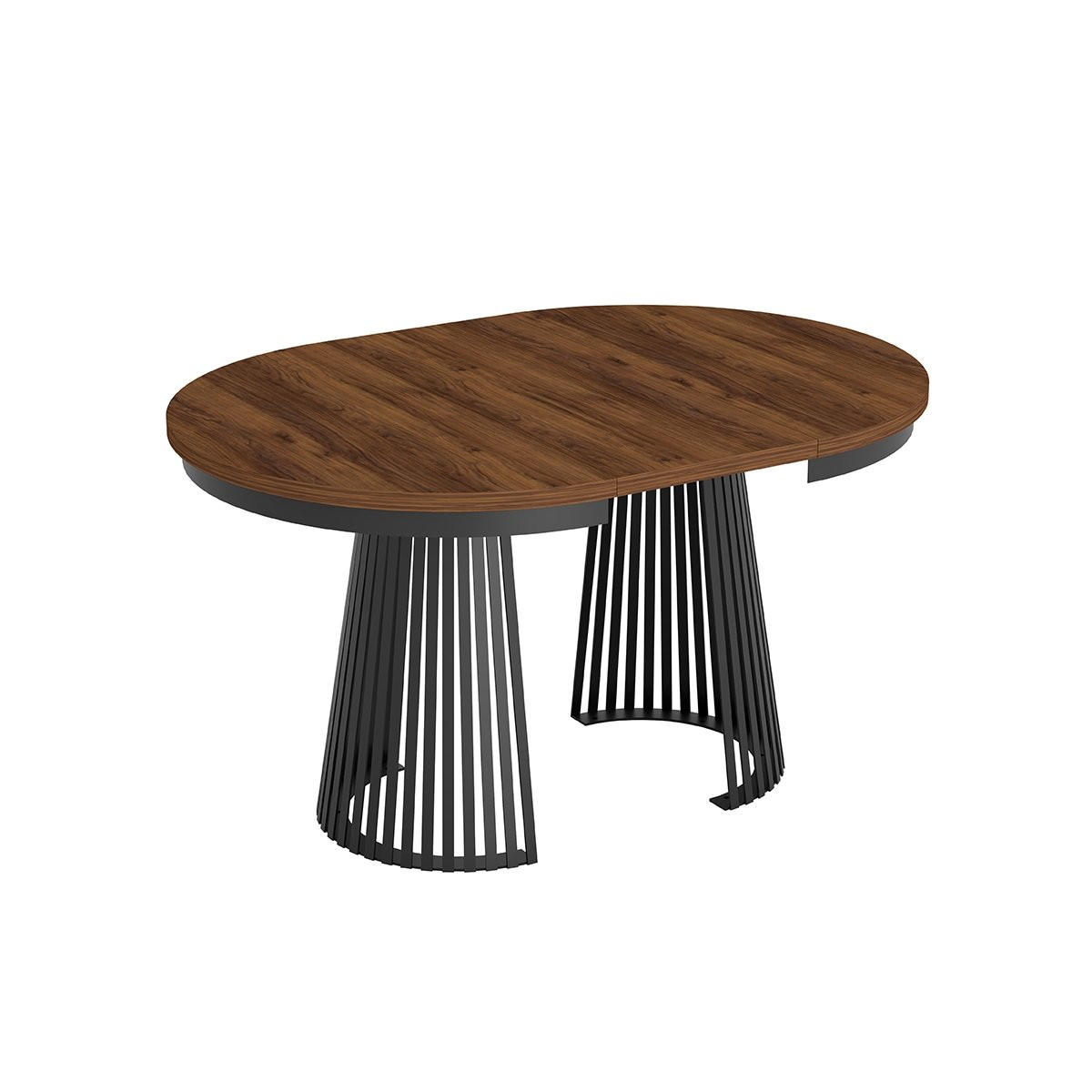 ESSTISCH TRAVIS Ausziehbar 100 - 180 / 100 x 76,6 cm - Schwarz/Braun, Holz (100/100/76.6cm) - MASSENO