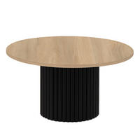 TISCH Sonoma Eiche Riko Gerillte Basis 58 cm - Braun, Holzwerkstoff (58/58/42cm) - Sepro Meble